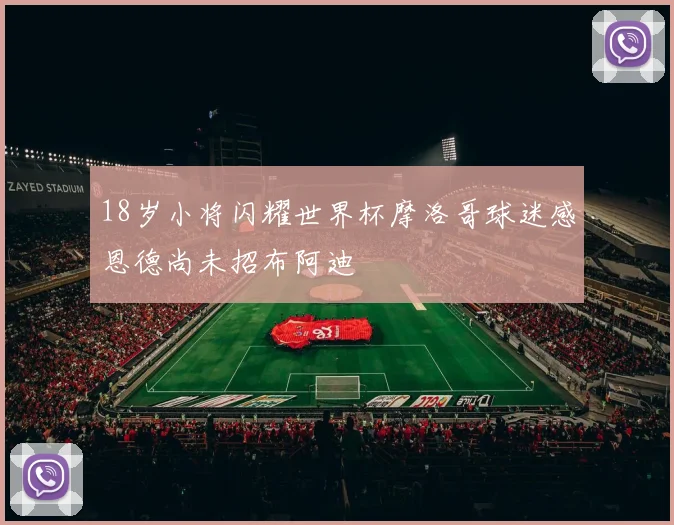 18岁小将闪耀世界杯摩洛哥球迷感恩德尚未招布阿迪